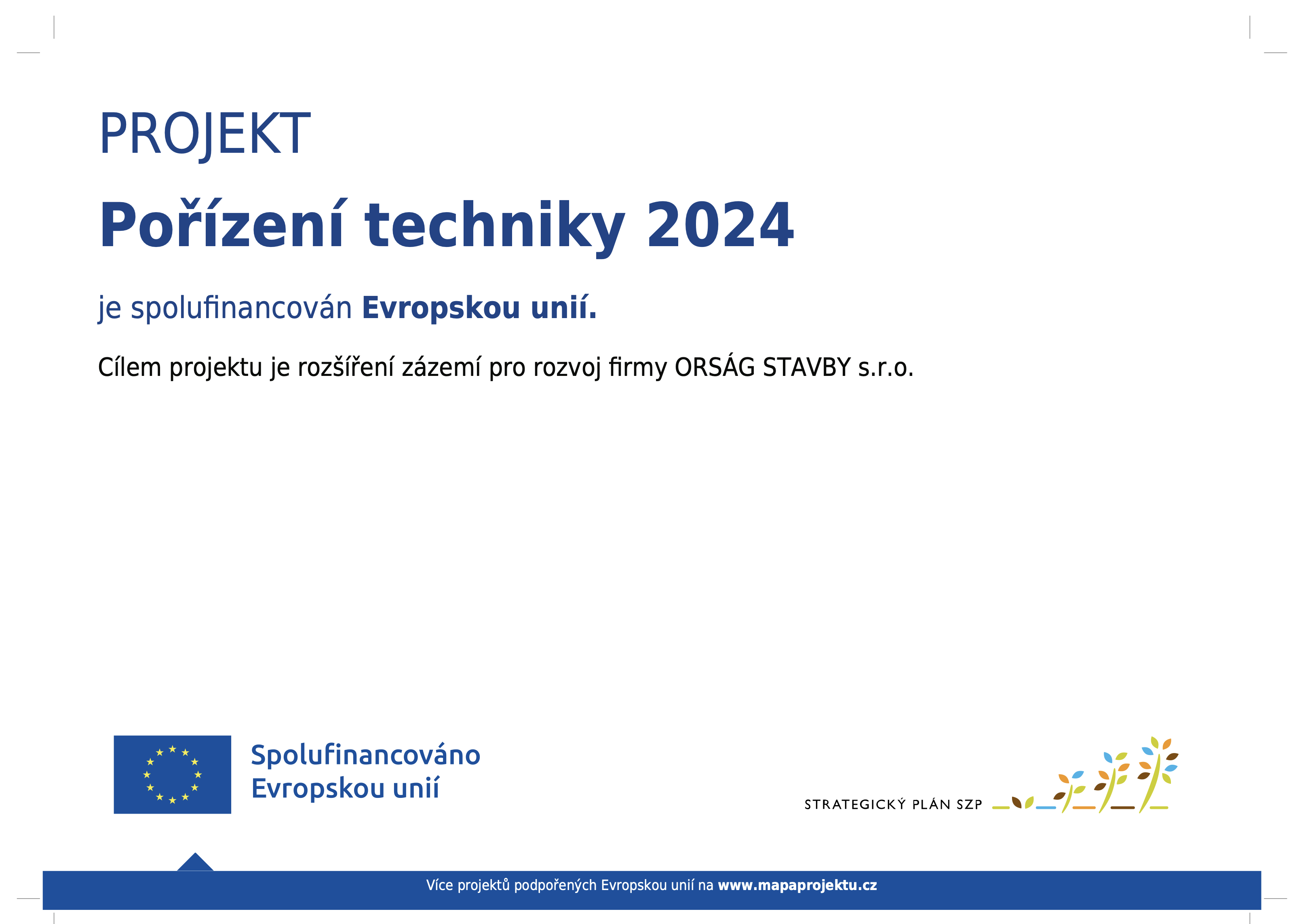 Projekt pořízení techniky 2024